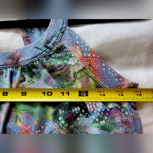 PrAna 'Cantine' Periwinkle Abstract Fractal Sleeveless Activewear Dress, Size XS - Picture 7 of 10